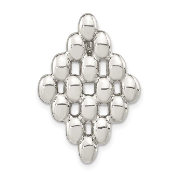 Auriga Fine Jewelry 925 Sterling Silver Polished Fancy Chain Slide for Women (L - 28.5mm, W - 19.5mm)