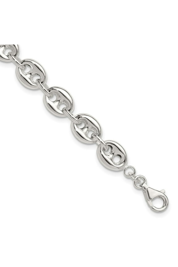 925 Sterling Silver Polished Fancy Link Bracelet 7.5inch for Women