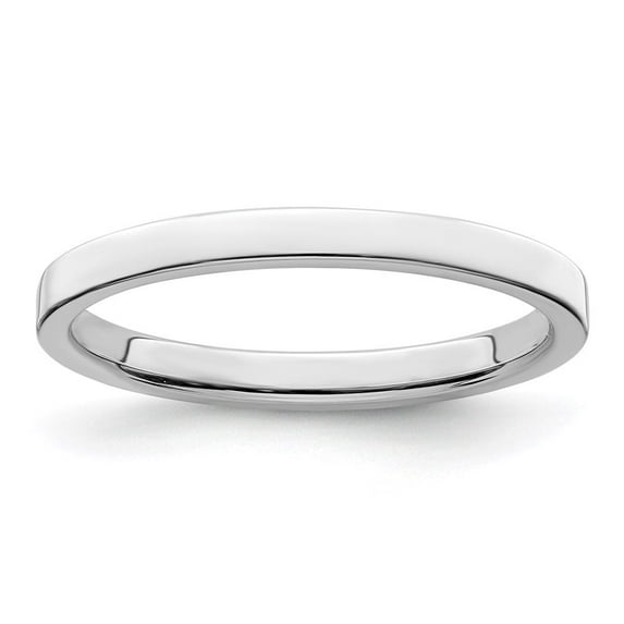 Auriga Fine Jewelry 925 Sterling Silver Polished Flat Wedding Band Ring Size 12 for Men