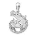 thumbnail image 1 of Auriga Fine Jewelry 925 Sterling Silver Polished Horse and Foal Pendant for Women, 1 of 6