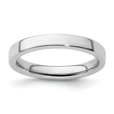 Auriga Fine Jewelry 925 Sterling Silver Polished Rhodium Ring for Women Size- 10