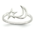 thumbnail image 1 of Auriga Fine Jewelry 925 Sterling Silver Polished Star and Moon Ring Size 6 for Women, 1 of 7