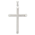 thumbnail image 1 of Auriga Fine Jewelry 925 Sterling Silver Polished and Texture Tube Cross Pendant for Women (L-63.53 mm, W-37.22 mm), 1 of 6