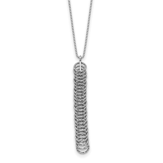 Auriga 925 Sterling Silver Polished w/2 in Extender Fancy Necklace for Women 15.5"