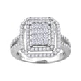 thumbnail image 1 of Auriga Fine Jewelry 925 Sterling Silver Princess Cut Cubic Zirconia Engagement Ring Size 6 for Women, 1 of 4