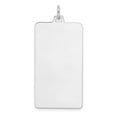 thumbnail image 1 of Auriga Fine Jewelry 925 Sterling Silver Rhod-plate Polish Front/Satin Back Disc Charm for Women (L-40.6 mm, W-19.5 mm), 1 of 4