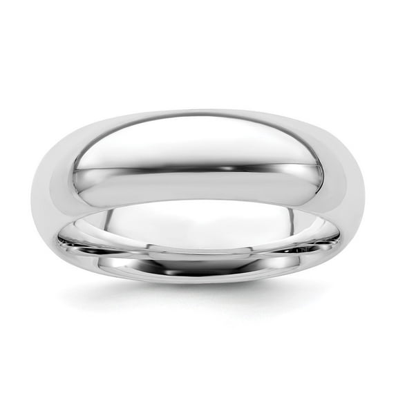Auriga Fine Jewelry 925 Sterling Silver Rh-plated 6mm Comfort Fit Wedding Band Ring Size 8.5 for Women