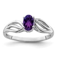 thumbnail image 1 of Auriga Fine Jewelry 925 Sterling Silver Rhodium Plated Amethyst Engagement Ring Size 7 for Women, 1 of 6