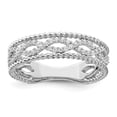 thumbnail image 1 of Auriga 925 Sterling Silver Rhodium Plated Cubic Zirconia Band Ring Size 7 for Women, 1 of 5