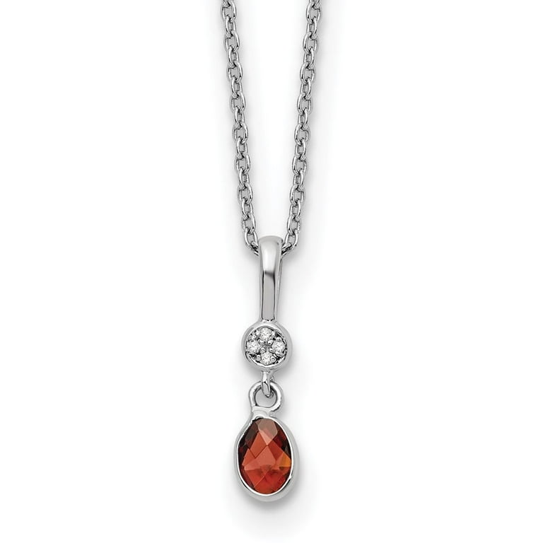 Sterling Silver White Ice .02ct. Diamond Citrine Vertical Bar Necklace Sterling Silver White Ice .02ct. Diamond Citrine Vertical Bar Necklace