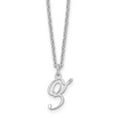 thumbnail image 1 of Auriga 925 Sterling Silver Rhodium-Plated Letter Z Initial Necklace for Women, 1 of 4