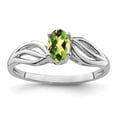 thumbnail image 1 of Auriga 925 Sterling Silver Rhodium Plated Peridot Engagement Ring Size- 10 for Women, 1 of 5