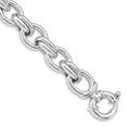 thumbnail image 1 of Auriga 925 Sterling Silver Rhodium Plated Polished Link Bracelet 7.25inch for Women, 1 of 5