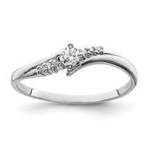 Auriga 925 Sterling Silver Rhodium Plated and Cubic Zirconia Ring Size 7 for Women