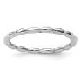 thumbnail image 1 of Auriga Fine Jewelry 925 Sterling Silver Rhodium Rice Bead Ring for Women Size 9, 1 of 6