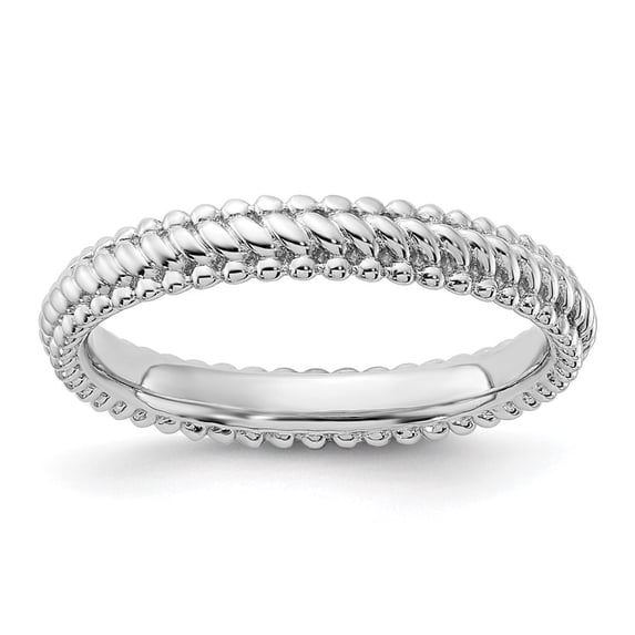 Auriga Fine Jewelry 925 Sterling Silver Rhodium Ring for Women Size- 9