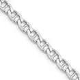 thumbnail image 1 of Auriga Fine Jewelry 925 Sterling Silver Rhodium-plated 5.7 mm Flat Cuban Anchor Chain Necklace for Men 22", 1 of 8