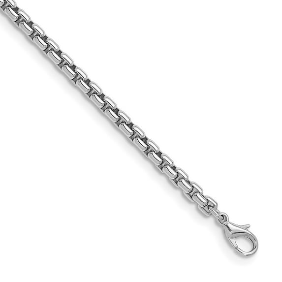 Auriga 925 Sterling Silver Rhodium-plated 6mm Box 8.5 inch Bracelet for Women