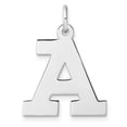 thumbnail image 1 of Auriga 925 Sterling Silver Rhodium-plated Block Letter A Initial Charm for Women (L-23.76 mm, W-17.35 mm), 1 of 6