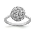 thumbnail image 1 of Auriga Fine Jewelry 925 Sterling Silver Rhodium-plated CZ Ring for Women Size 7, 1 of 6