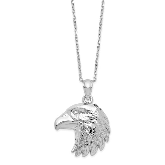 Auriga 925 Sterling Silver Rhodium-plated Eagle Ash Holder Necklace for Women 18"