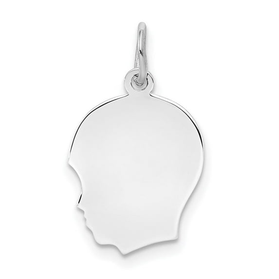 Auriga Fine Jewelry 925 Sterling Silver Front/Satin Back Disc Charm Pendant for Women