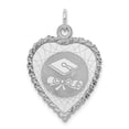 thumbnail image 1 of Auriga 925 Sterling Silver Rhodium-plated Graduation Cap & Diploma Disc Charm (L-28 mm, W-19 mm), 1 of 6
