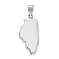 thumbnail image 1 of Auriga 925 Sterling Silver/Rhodium-plated Illinois State Pendant for Women, 1 of 6