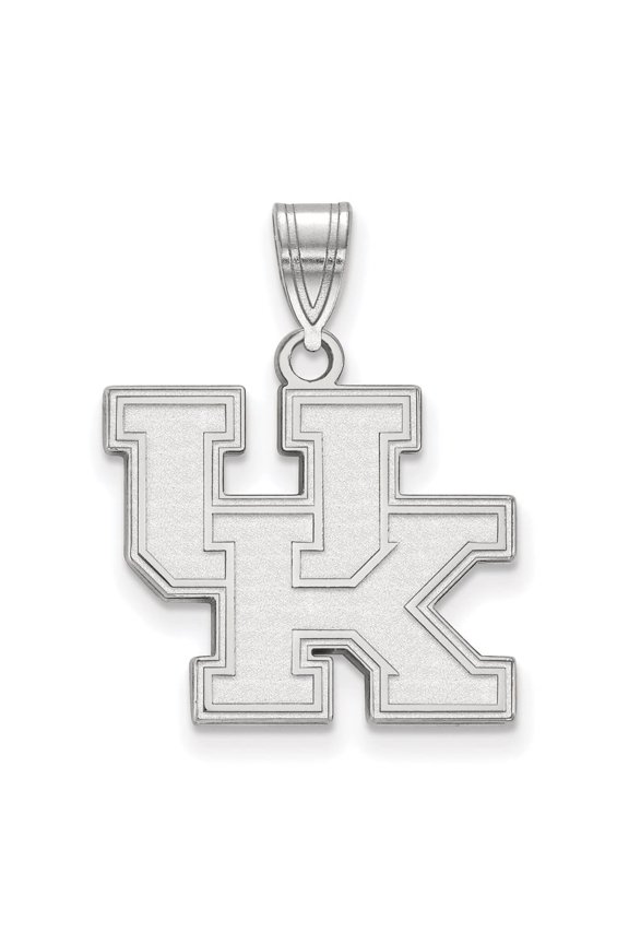 925 Sterling Silver Rhodium-plated U-K Medium Pendant for Women (L-23 mm, W-20 mm)