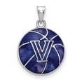 thumbnail image 1 of Auriga Fine Jewelry 925 Sterling Silver Rhodium-plated Letter V Enameled Basketball Pendant for Women (L-24 mm, W-16 mm), 1 of 4