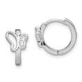 thumbnail image 1 of Auriga Fine Jewelry 925 Sterling Silver CZ Butterfly Hoop Earrings for Women, 1 of 6