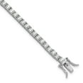 thumbnail image 1 of Auriga 925 Sterling Silver Rhodium-plated Polished CZ Tennis Bracelet 8inch for Women, 1 of 6