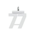 thumbnail image 1 of Auriga 925 Sterling Silver/Rhodium-plated Polished Number 77 Charm for Women (L-24mm, W-20mm), 1 of 4