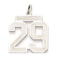 thumbnail image 1 of Auriga 925 Sterling Silver/Rhodium-plated Satin Number 29 Charm for Women (L-22mm, W-18mm), 1 of 4