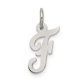 thumbnail image 1 of Auriga Fine Jewelry 925 Sterling Silver Script Letter F Initial Charm Pendant for Women (L - 16mm, W - 8 to 10mm), 1 of 6