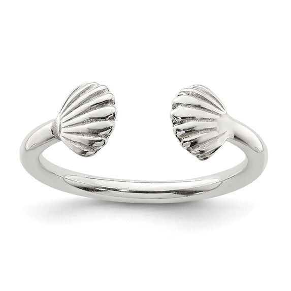 Auriga 925 Sterling Silver Shell Fashion Ring Size 7 for Women