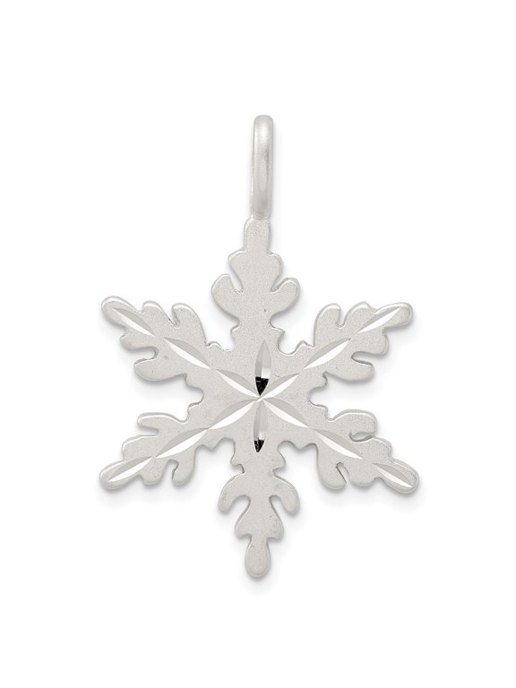 925 Sterling Silver Snowflake Charm for Women (Length - 34 mm, Width - 23 mm)