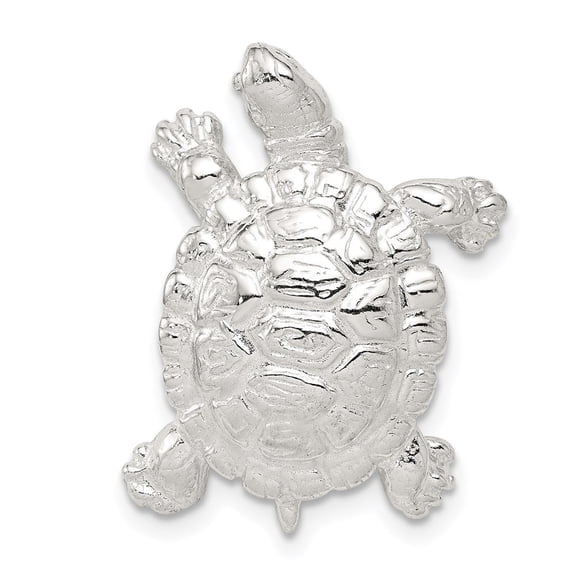 Auriga Fine Jewelry 925 Sterling Silver Turtle Charm for Women (L - 26mm, W - 17mm)