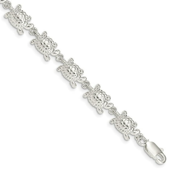 Auriga Fine Jewelry 925 Sterling Silver Turtles Bracelet 7inch for Women