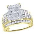 thumbnail image 1 of Auriga 925 Sterling Silver Yellow-Tone Cubic Zirconia Cinderella Ring Size 8 for Women, 1 of 4