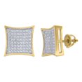 thumbnail image 1 of Auriga 925 Sterling Silver Yellow-Tone Cubic Zirconia Kite Stud Earrings for Women, 1 of 4