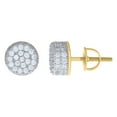thumbnail image 1 of Auriga 925 Sterling Silver Yellow-Tone Cubic Zirconia Round Stud Earrings for Women, 1 of 4