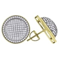 thumbnail image 1 of Auriga Fine Jewelry 925 Sterling Silver Yellow-Tone Cubic Zirconia Round Stud Earrings for Women, 1 of 3