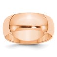 thumbnail image 1 of Auriga Fine Jewelry 10K Rose Gold 8mm Half Round Wedding Band for Women Size 6.5, 1 of 4