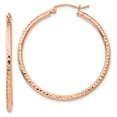thumbnail image 1 of Auriga Fine Jewelry 10K Rose Gold Lightweight Medium Tube Hoop Earrings for Women, 1 of 3