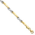 thumbnail image 1 of Auriga Fine Jewelry 10K Two-tone Gold Polished and Brushed Bracelet 7.5" for Women, 1 of 6