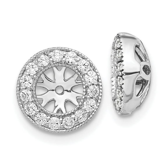 Auriga Fine Jewelry 10K White Gold 1/4 cttw Diamond Earring Jackets for Women