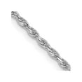 thumbnail image 1 of Auriga Fine Jewelry 10K White Gold 1.6 mm Diamond-cut Rope Chain Necklace for Women 30", 1 of 6