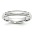 thumbnail image 1 of Auriga Fine Jewelry 10K White Gold 4mm Milgrain Half Round Comfort Fit Wedding Band for Women Size 6.5, 1 of 5