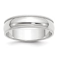 thumbnail image 1 of Auriga Fine Jewelry 10K White Gold 6mm Milgrain Half Round Wedding Band for Women Size- 12, 1 of 6